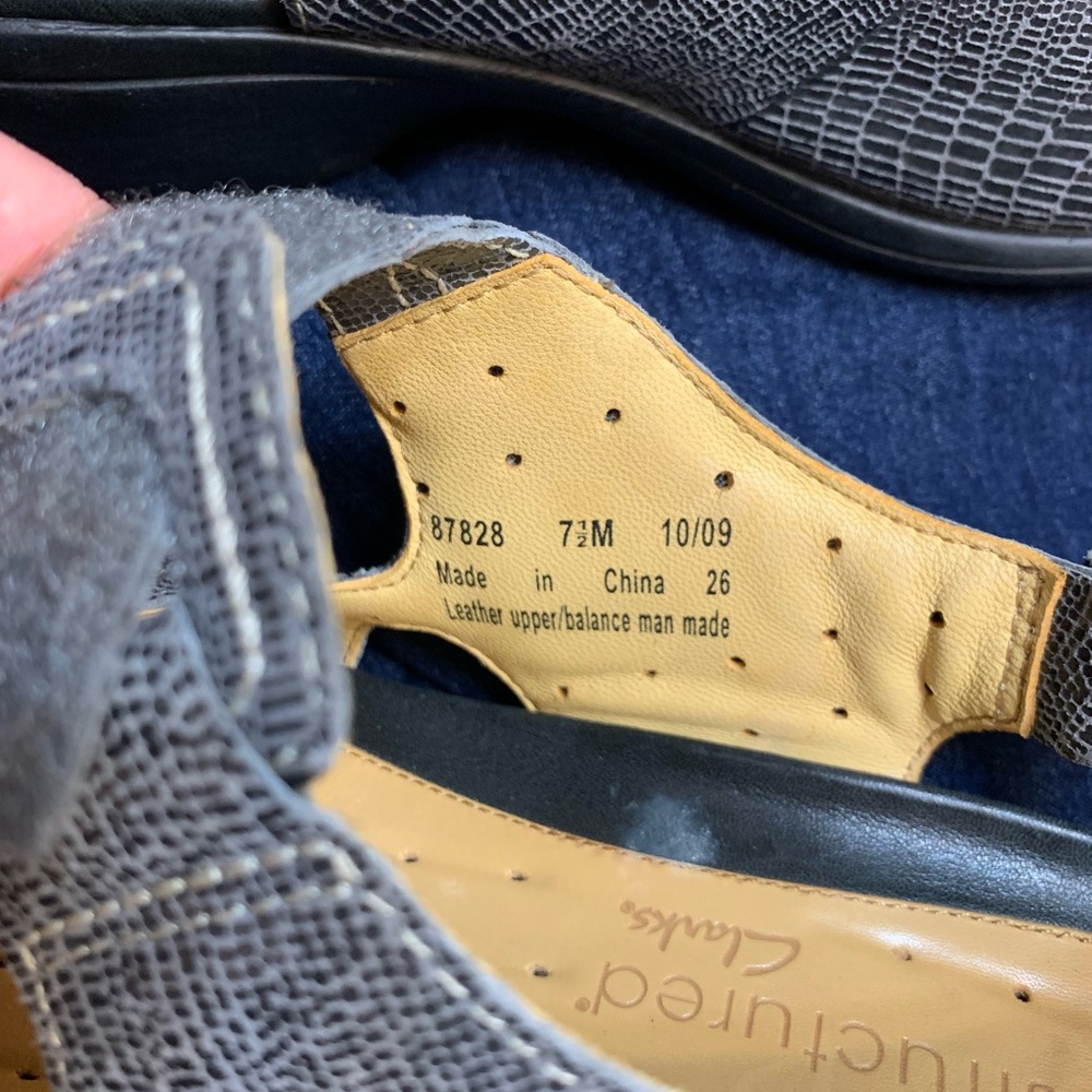 CLARK'S LEATHER Comfort Sandals - Picture 6 of 13